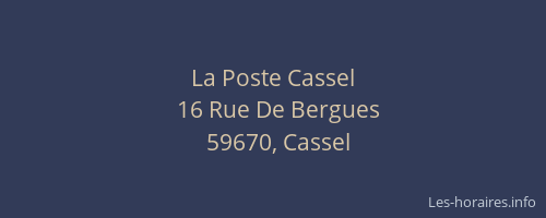 La Poste Cassel