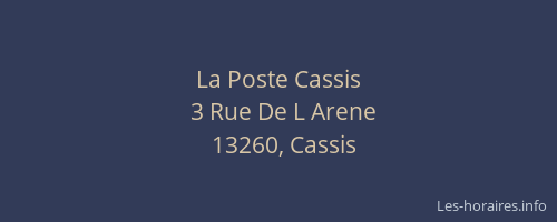 La Poste Cassis
