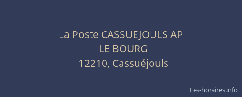 La Poste CASSUEJOULS AP