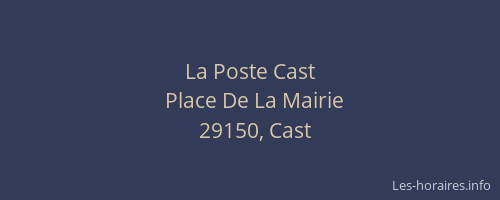 La Poste Cast