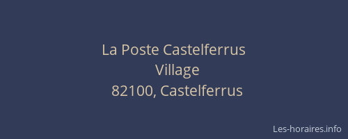 La Poste Castelferrus