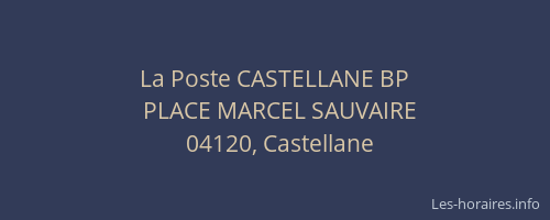 La Poste CASTELLANE BP