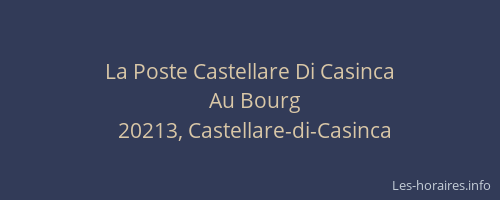 La Poste Castellare Di Casinca