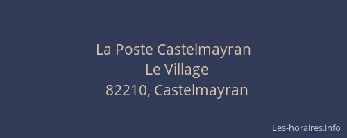La Poste Castelmayran