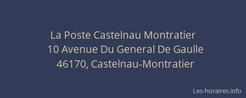 La Poste Castelnau Montratier