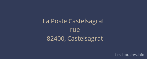 La Poste Castelsagrat