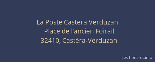 La Poste Castera Verduzan