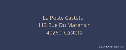 La Poste Castets