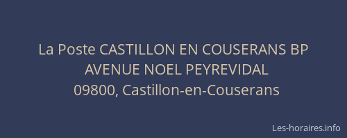La Poste CASTILLON EN COUSERANS BP