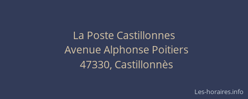 La Poste Castillonnes