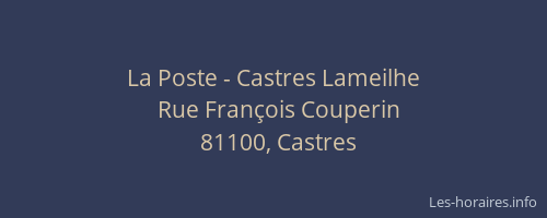 La Poste - Castres Lameilhe