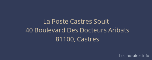La Poste Castres Soult