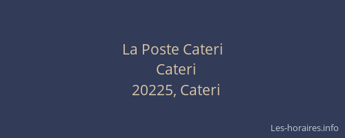 La Poste Cateri