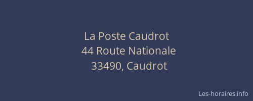La Poste Caudrot