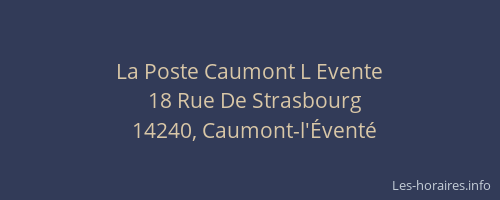 La Poste Caumont L Evente