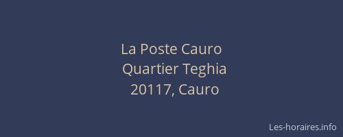 La Poste Cauro