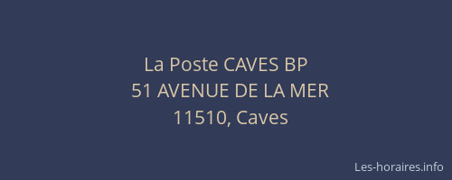 La Poste CAVES BP