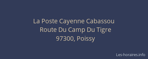 La Poste Cayenne Cabassou