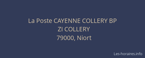 La Poste CAYENNE COLLERY BP