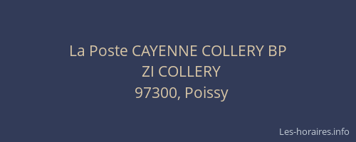 La Poste CAYENNE COLLERY BP