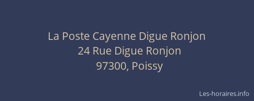 La Poste Cayenne Digue Ronjon