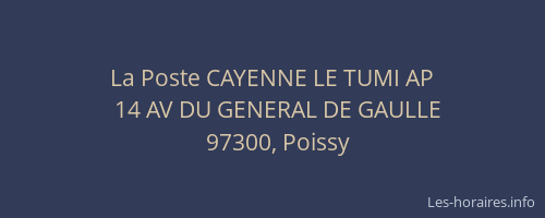 La Poste CAYENNE LE TUMI AP