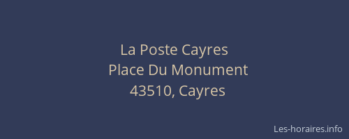 La Poste Cayres