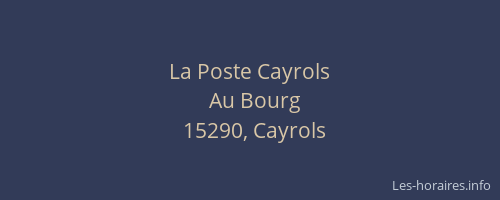 La Poste Cayrols