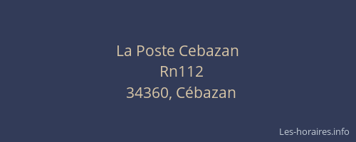 La Poste Cebazan