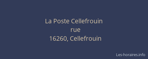 La Poste Cellefrouin