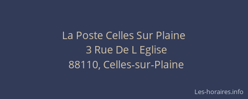 La Poste Celles Sur Plaine