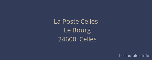 La Poste Celles