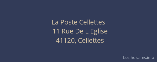 La Poste Cellettes