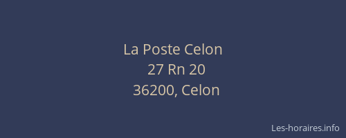 La Poste Celon