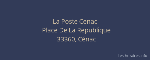 La Poste Cenac