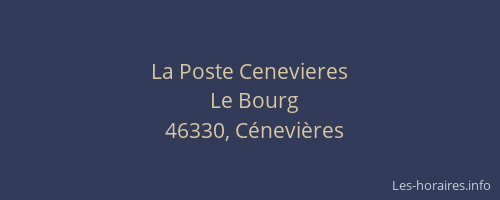 La Poste Cenevieres