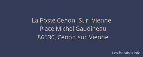 La Poste Cenon- Sur -Vienne