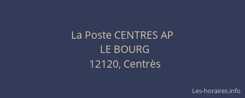 La Poste CENTRES AP