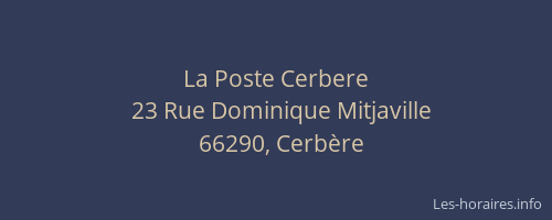 La Poste Cerbere