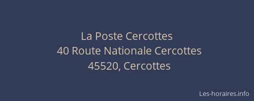 La Poste Cercottes