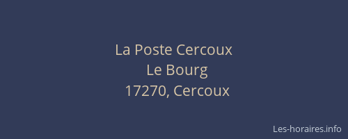 La Poste Cercoux