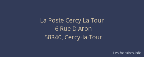 La Poste Cercy La Tour