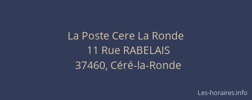 La Poste Cere La Ronde