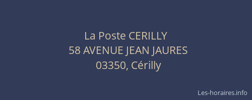 La Poste CERILLY