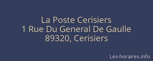 La Poste Cerisiers