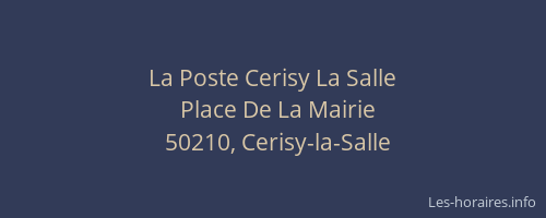 La Poste Cerisy La Salle