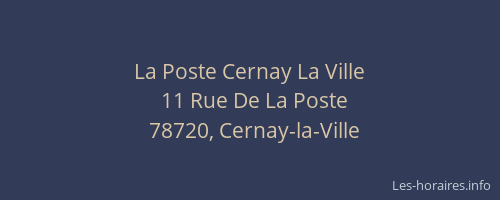La Poste Cernay La Ville