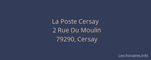 La Poste Cersay