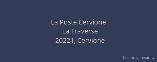 La Poste Cervione