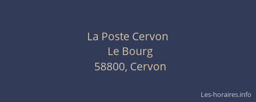 La Poste Cervon